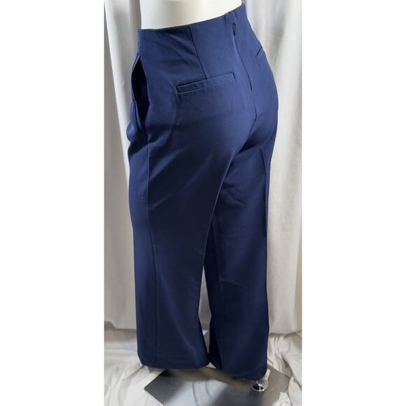 eva mendes Wide Leg Sailor Trousers Blue 8 Academia career 74-22 - Picture 4 of 16